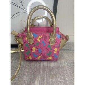 Disney Princess Silhouette Crossbody Girls Small Pink Gold Purse Handbag